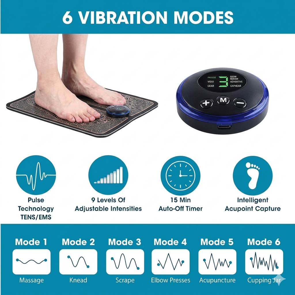 Foot Massager Mat – Portable Relief for Tired Feet 🦶✨